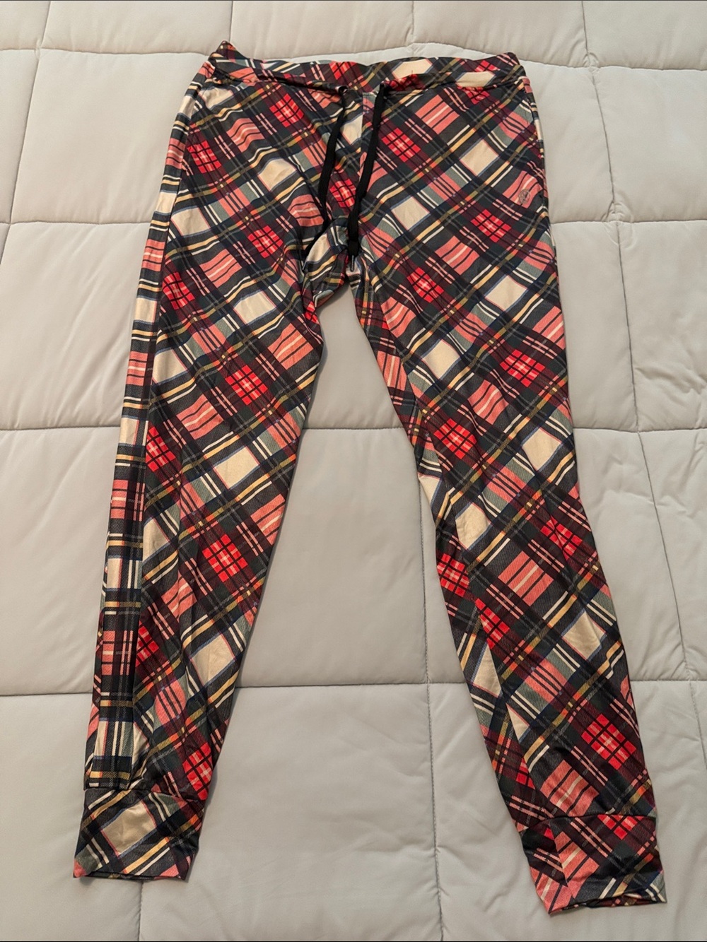 Born Primitive Red, Black & Cream Plaid Joggers